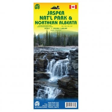 Jasper National Park & Northern Alberta Travel Map
