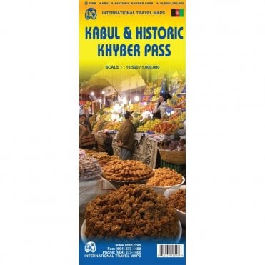 Kabul & Historic Khyber Pass Travel Map