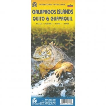 Galapagos Islands with Quito & Guayaquil Travel Map