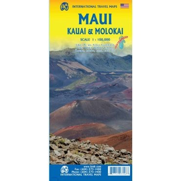 Maui, Kauai & Molokai (Hawaii) Travel Reference Map