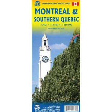 Montreal and Southern Quebec Travel Map