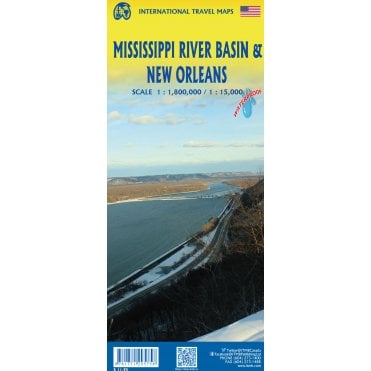 New Orleans & Mississippi River Basin Travel Reference Map