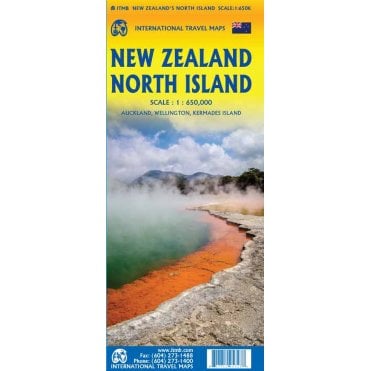 New Zealand (North) Island Travel Reference Map