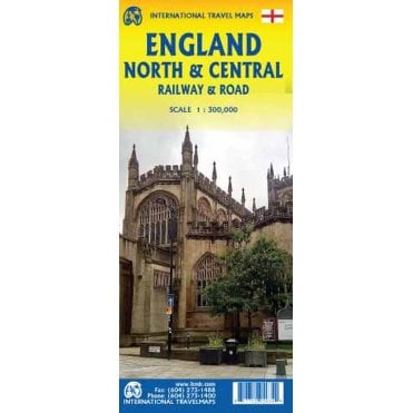 North & Central England Railway & Road Travel Map