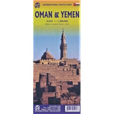 Oman and Yemen Travel Map (including UAE)