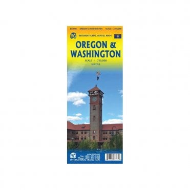 Oregon / Washington States Travel Map