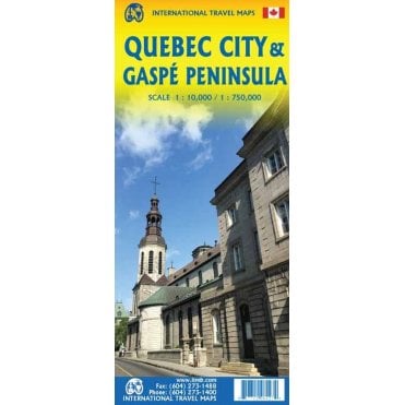 Quebec City & Gaspé Peninsula Travel Reference Map