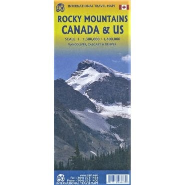 Rocky Mountains of Canada Travel Map