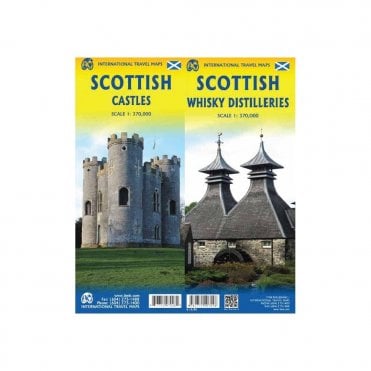 Scottish Castles & Whisky Distilleries Travel Map