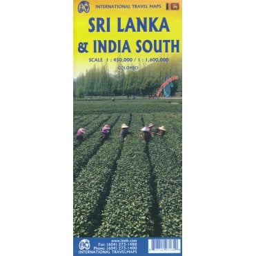 Sri Lanka & India South Travel Map