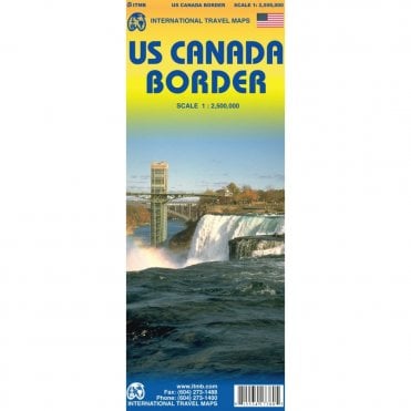 USA / Canada Border Travel Map