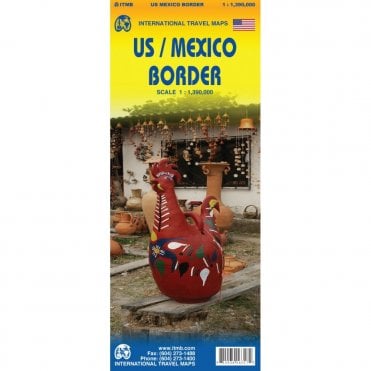 USA / Mexico Border Travel Map