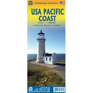USA Pacific Coast Travel Map