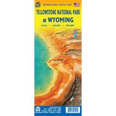 Yellowstone National Park & Wyoming Travel Reference Map