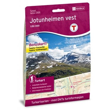 Jotunheimen West Tourist Map: 2505