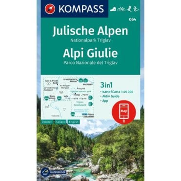 Julian Alps, Triglav National Park, Giulie Alps | Kompass hiking map 064