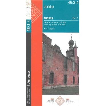 Jurbise - Belgium IGN Topo map 45/3-4