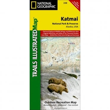 Katmai National Park and Preserve Trail Map - Nat Geo 248