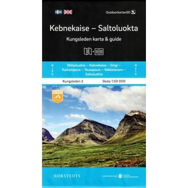 Kebnekaise - Saltoluokta. Kungsleden hiking trail map & guide