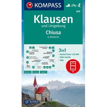 Klausen and surroundings Chiusa & Surroundings | Kompass hiking map 059