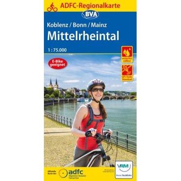 Koblenz/Bonn/Mainz/Mittelrheintal Regional Cycling Map