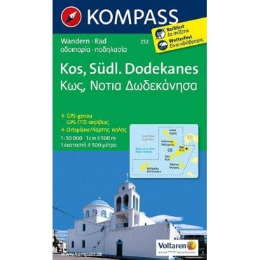 Kos, Southern Dodecanese | Kompass hiking map 252