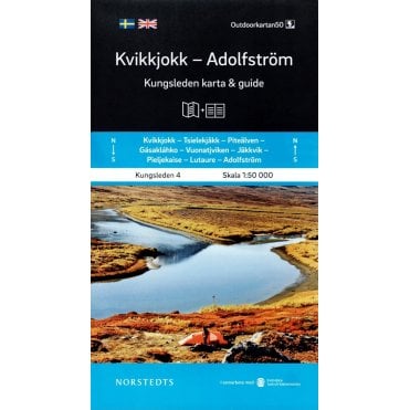 Kvikkjokk - Adolfström. Kungsleden hiking trail map & guide