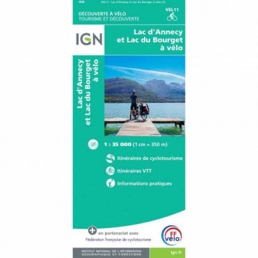 Lac d'Annecy - Lac du Bourget by bike- IGN map VEL11