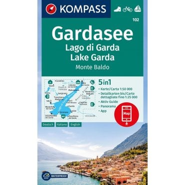 Lake Garda, Lago di Garda, Mount Baldo | Kompass hiking map 102