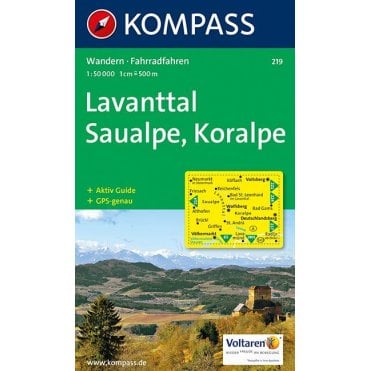 Lavanttal, Saualpe, Koralpe | Kompass hiking map 219