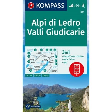 Ledro Alps, Giudicarie Valleys | Kompass hiking map 071