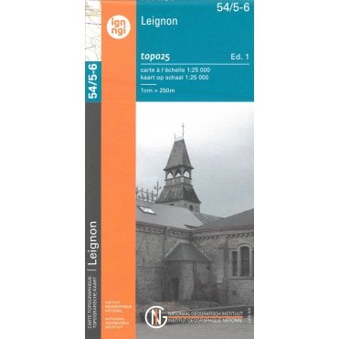 Leignon - Belgium IGN Topo map 54/5-6