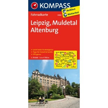 Leipzig, Muldetal, Altenburg | Kompass cycling map 3084