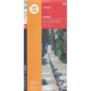 Liege - Belgium IGN Topo map 42