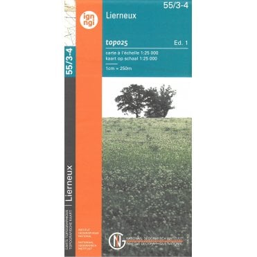 Lierneux - Belgium IGN Topo map 55/3-4