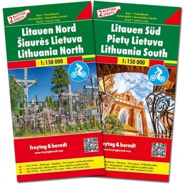 Lithuania: East and West - Cycling Two Road Map Set. With To