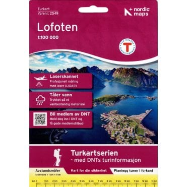 Lofoten Tourist Map: 2549