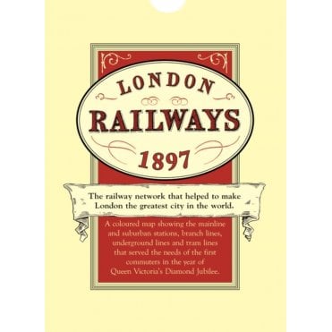 London Railways Paper Wall Map 1897