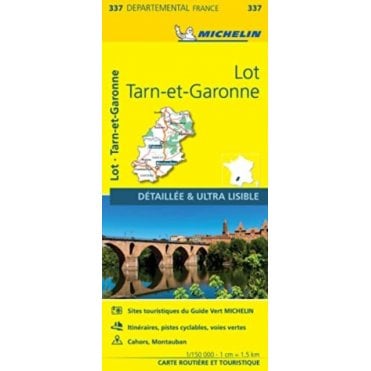 Michelin Local Maps of France 337: Lot Tarn-et-Garonne