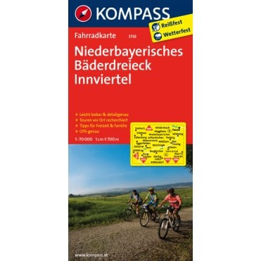 Lower Bavarian Spa Triangle | Kompass cycling map 3118