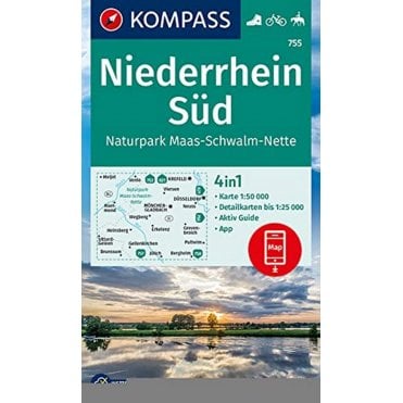 Lower Rhine (South), Maas-Schwalm-Nette Nature Park | Kompass hiking map 755
