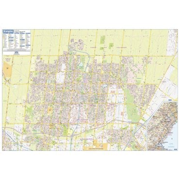 Brampton Wall Map - Street Detail - Large