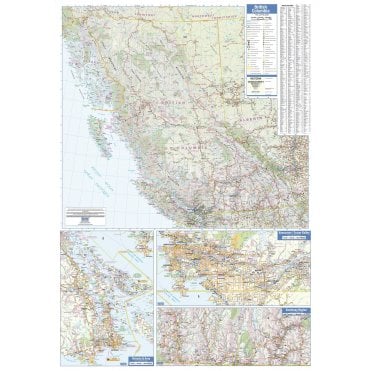 British Columbia Wall Map - Large