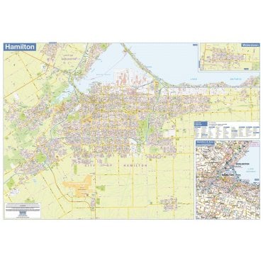 Hamilton Wall Map - Street Detail - Large