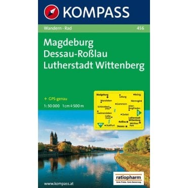 Magdeburg, Dessau Rosslau,  Lutherstadt Wittenberg | Kompass hiking map 456