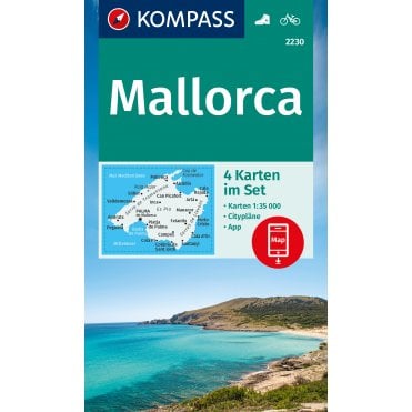 Mallorca 4-Map Set | Kompass hiking map 2230