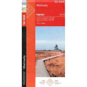 Malmedy - Belgium IGN Topo map 50-50A