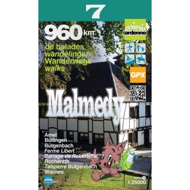 Malmedy Walking & Cycling Map | Mini-Planet sheet 7
