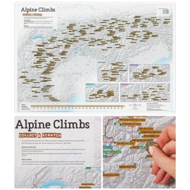 Scratch Off Alpine Climbs Wall Map