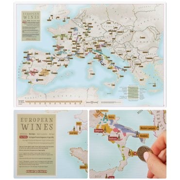 Scratch Off European Wine Wall Map